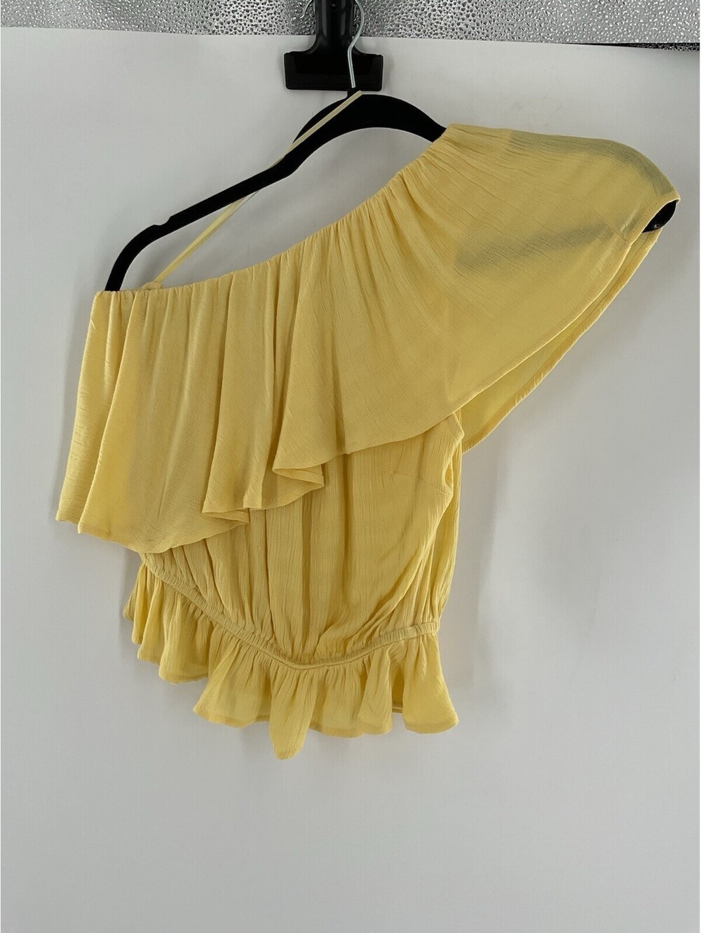 Japna Women’s Size Small Cropped Blouse Yellow Viscose 134
